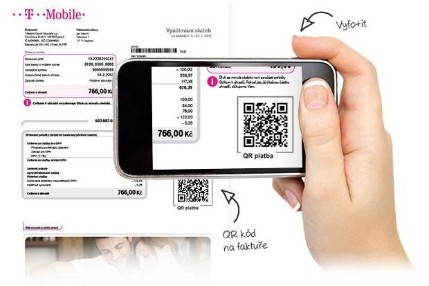 QR kódy na fakturách u T-Mobile