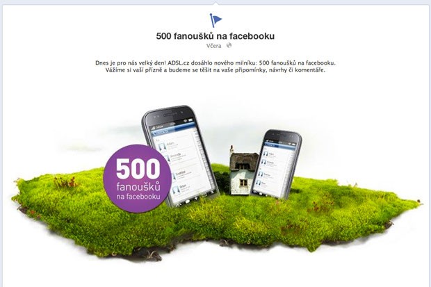 Máme 500 fanoušků na facebooku
