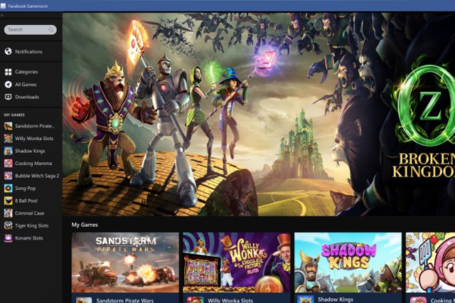 Facebook spustil svou herní platformu Gameroom
