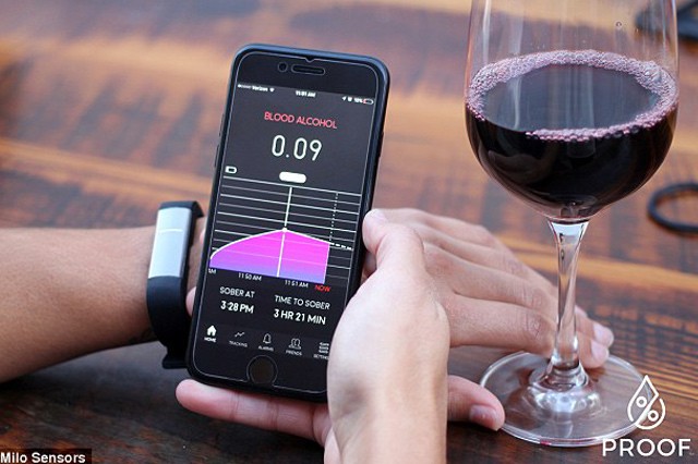 Alkohol Tester v chytrém náramku PROOF™