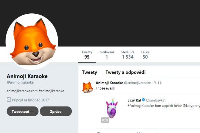 Twitter předběhl Apple v animoji karaoke
