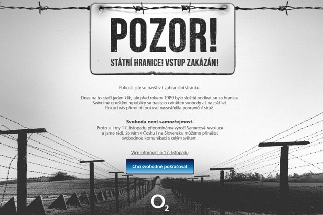 O2 za kampaň k 17. listopadu získalo prestižní ocenění