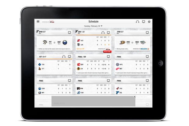 NHL aplikace – zážitek z každého zápasu