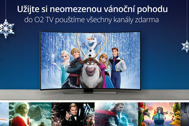 Zákazníci O2TV mají na Vánoce všechny programy zdarma