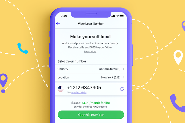 Díky Viber Local Number můžete volat v zahraničí bez poplatků