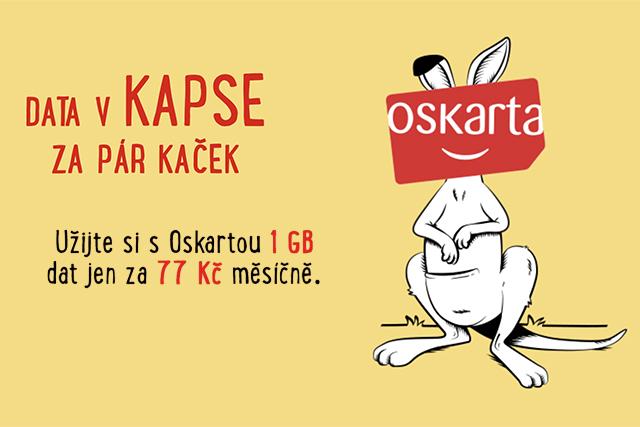 Oskarta nabízí 1 GB dat za 77 Kč