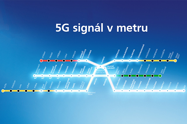 O2 plánuje pokrýt pražské metro 5G signálem