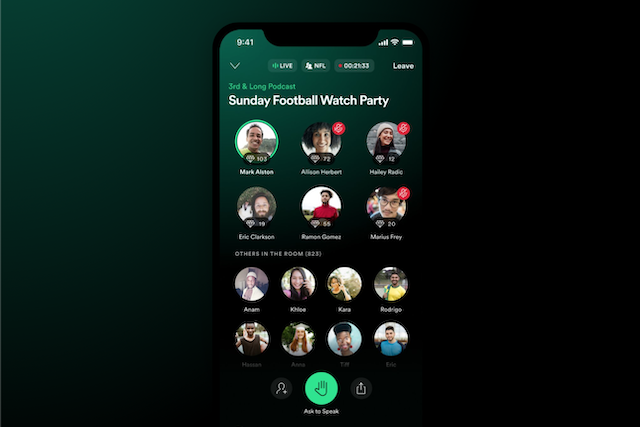 Greenroom: Spotify představilo další konkurenci Clubhousu