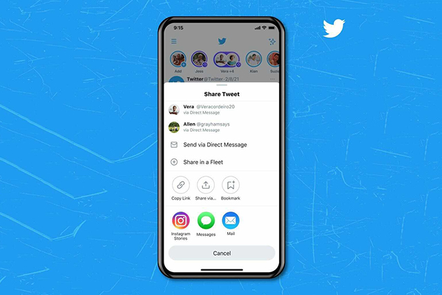Twitter umí sdílet příspěvky do Instagram Stories