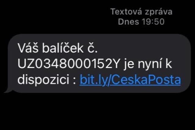 Dejte si pozor na podvodné SMS od České pošty, odkazují na ruskou doménu