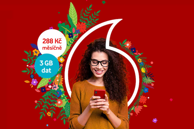 Vodafone má nový akční tarif: 3 GB dat a 130 volných minut za 288 Kč