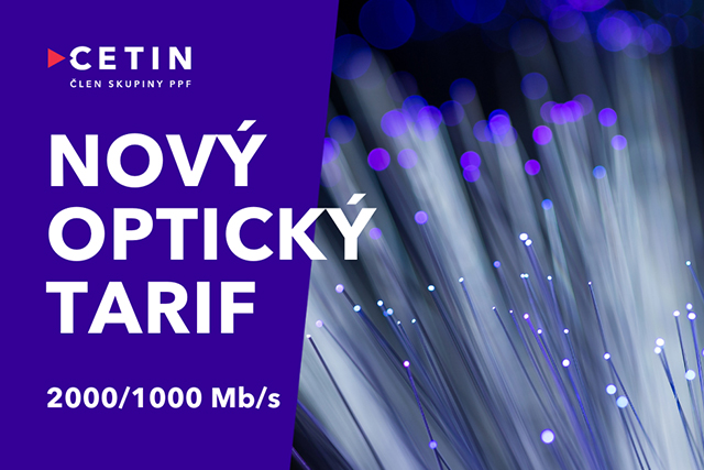 CETIN odhalil nový tarif s rychlostí 2000/1000 Mb/s