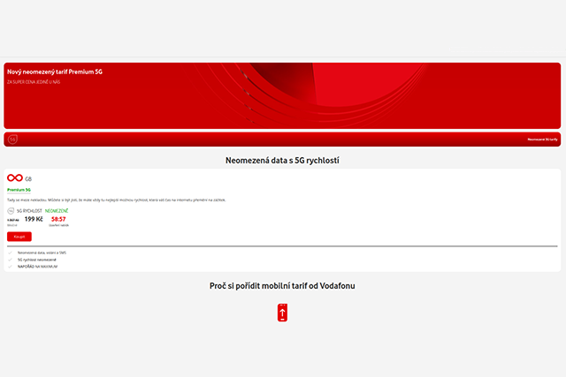 Podvodníci lákají na neomezená data od Vodafonu za 199 Kč