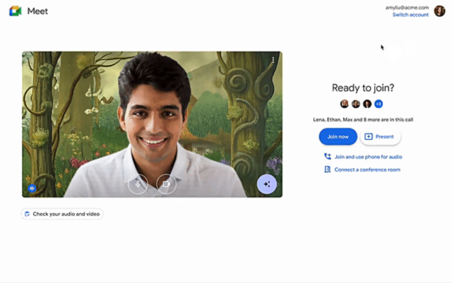 Google Meet nabídne pozadí generovaná umělou inteligencí