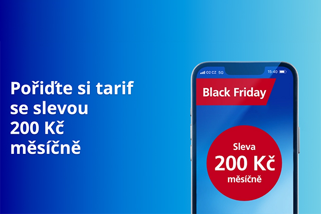 Black Friday v O2: Slevy na tarify i mobilní telefony