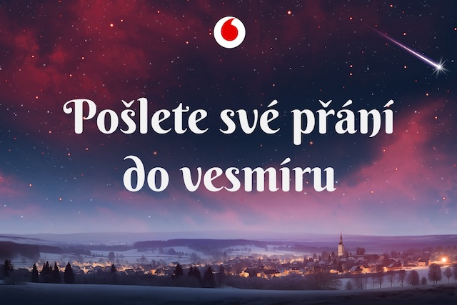 Vodafone vystřelí vánoční přání svých zákazníků ke hvězdám pomocí satelitu