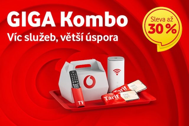 Vodafone spustil GIGA Kombo, kombinací služeb ušetříte až 30 %