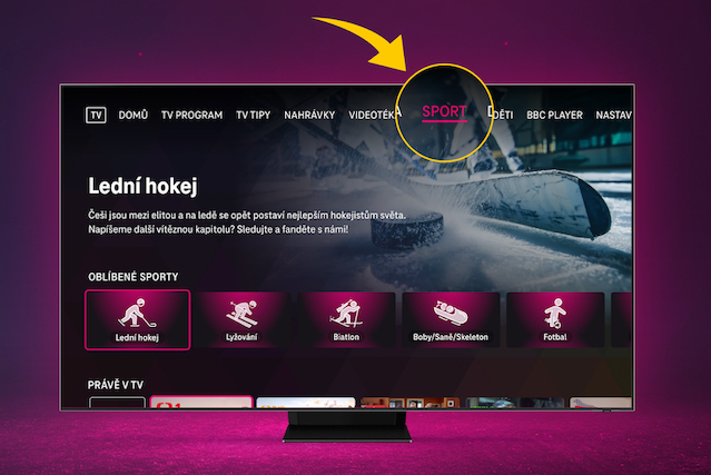 MAGENTA TV spouští novou sportovní sekci SPORT