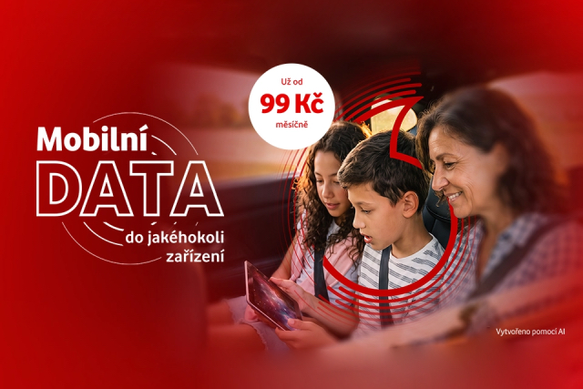 Vodafone představil 3 nové datové tarify, nabídnou až 100 GB měsíčně