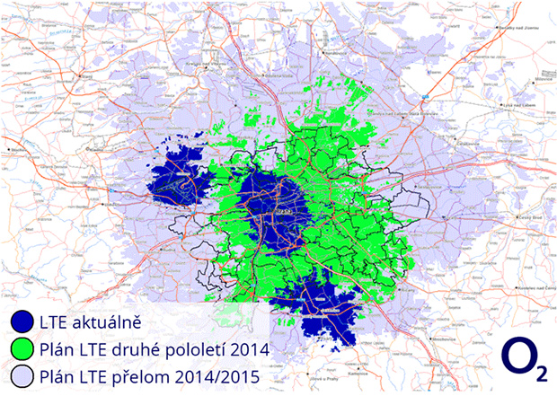 O2 LTE v Praze 2014