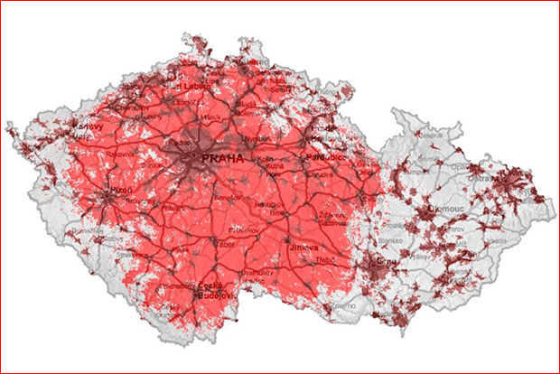 Vodafone pokrytí Turbo internet březen 2014