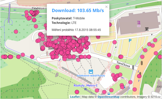 Rychlost mobilního internetu T-Mobile