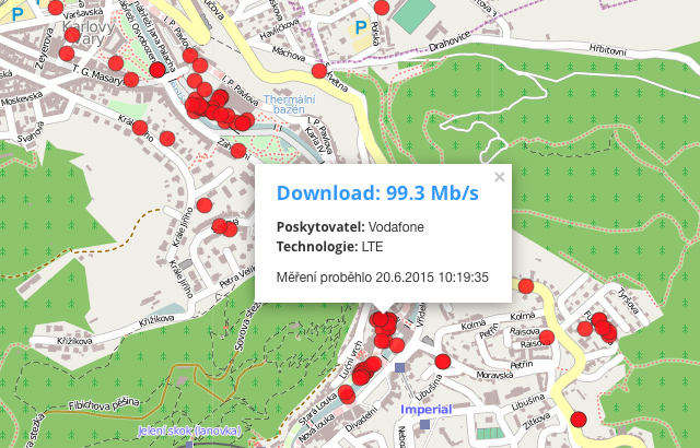 Rychlost Vodafonu podle DSL.cz